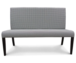 Ławka bez podłokietników gładka w pepitkę