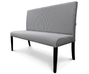 Ławka bez podłokietników gładka w pepitkę