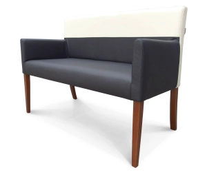 Ławka gastro z podłokietnikami z Eco-skóry