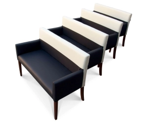 Ławka gastro z podłokietnikami z Eco-skóry