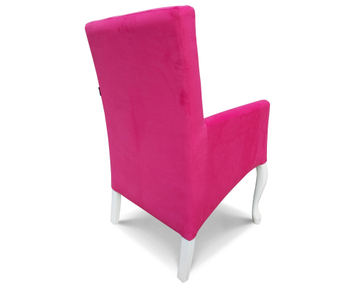 Fotel Ludwik / krzesło z podłokietnikami. Oparcie pikowane w karo z kryształkami. Wysokość 98cm