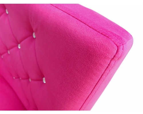 Fotel Ludwik / krzesło z podłokietnikami. Oparcie pikowane w karo z kryształkami. Wysokość 98cm