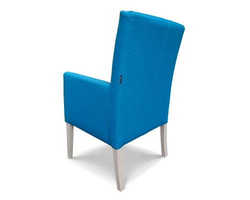 Fotel tapicerowany gruby prosty z oparciem pikowanym w kwadraty