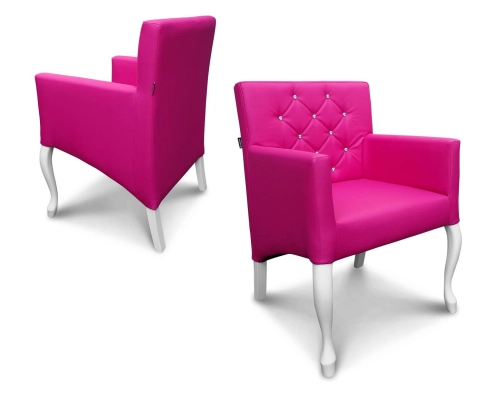 Fotel Ludwik / krzesło z podłokietnikami. Oparcie pikowane w karo z kryształkami. Wysokość 85cmcie pikowane w karo z kryształkami. Wysokość 98cm