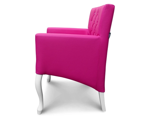 Fotel Ludwik / krzesło z podłokietnikami. Oparcie pikowane w karo z kryształkami. Wysokość 85cm