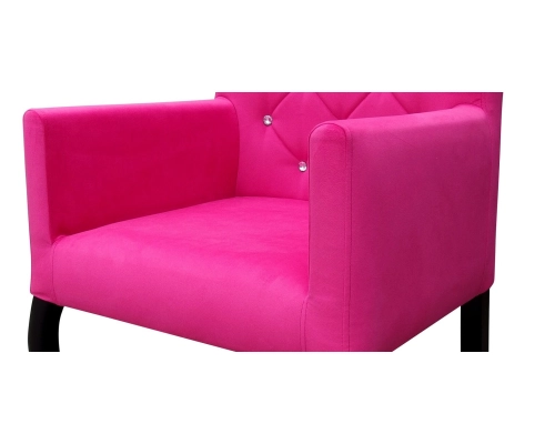 Fotel Ludwik / krzesło z podłokietnikami. Oparcie pikowane w karo z kryształkami. Wysokość 98cm