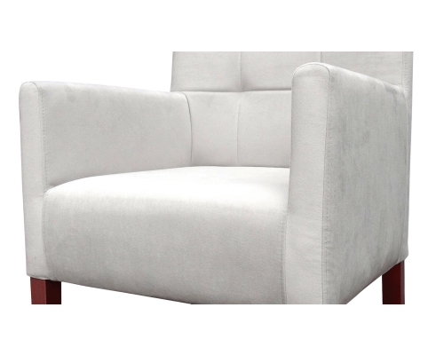 Fotel gruby prosty z oparciem pikowanym w kwadraty