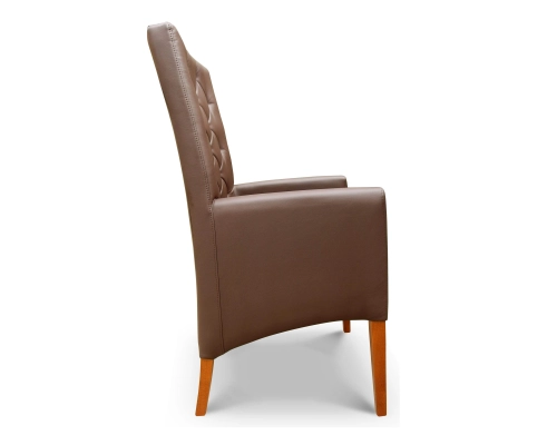 Fotel gruby, skośny o całkowitej wysokości 108cm