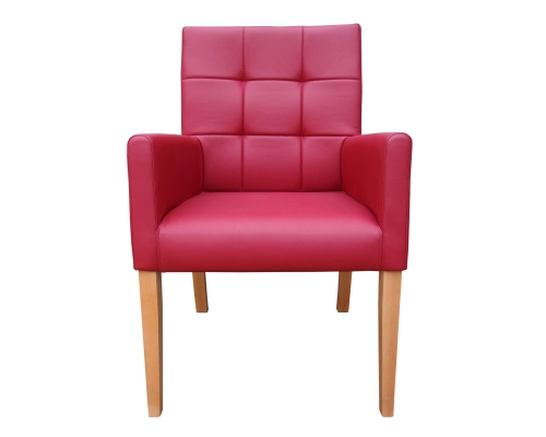 Fotel z oparciem pikowanym przeszywanym w kwadraty