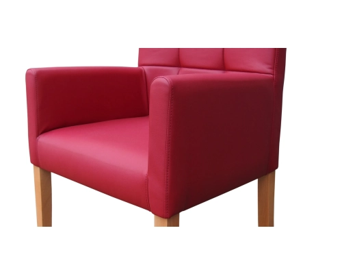 Fotel z oparciem pikowanym przeszywanym w kwadraty