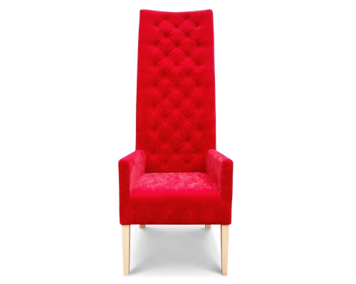 Wysoki fotel gruby o całkowitej wysokości 170cm