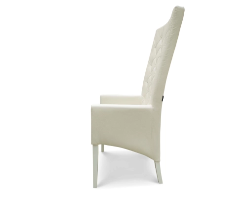 Fotel Ślubny Tron Weselny pikowany w karo z kryształkami