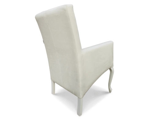 Fotel Ludwik / krzesło z podłokietnikami. Oparcie pikowane w karo z kryształkami. Wysokość 98cm