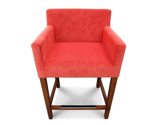 Hoker fotelikowy z oparciem gładkim