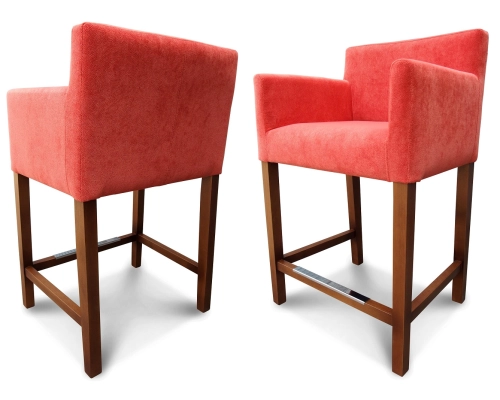 Hoker fotelikowy z oparciem gładkim