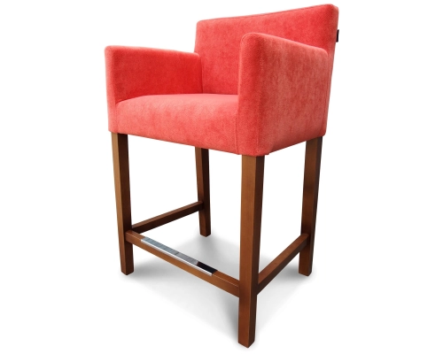 Hoker fotelikowy z oparciem gładkim