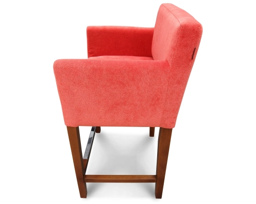 Hoker fotelikowy z oparciem gładkim