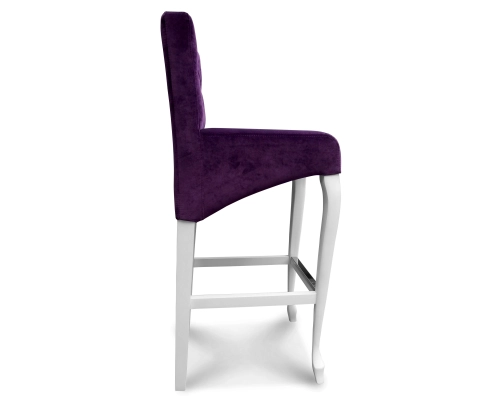 Hoker Ludwik skośny z oparciem pikowanym w karo + kryształki