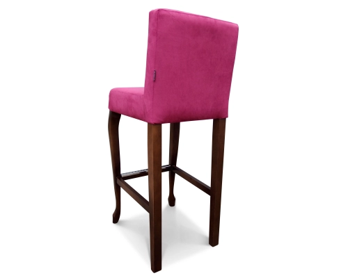 Hoker Ludwik wąski z oparciem pikowanym w karo + guziki. Wys. siedziska 77cm