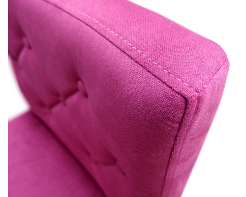 Hoker Ludwik wąski z oparciem pikowanym w karo + guziki. Wys. siedziska 77cm