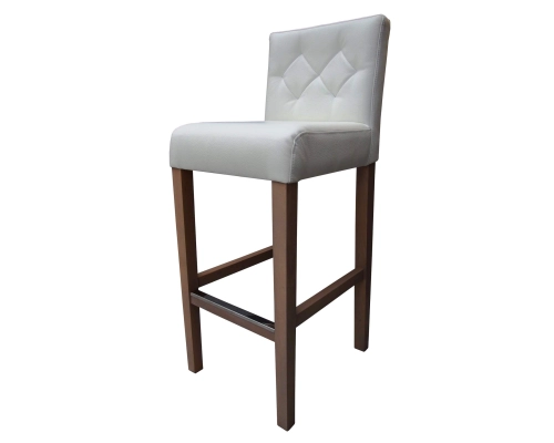 Hoker prosty wąski z oparciem pikowanym w karo