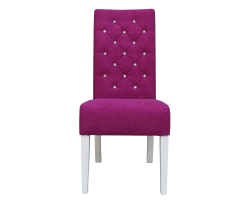 Krzesło restauracyjne grube z oparciem pikowanym kryształkami