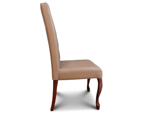 Krzesło smukłe Ludwik oparcie  pikowane w karo. Eco-skóra.