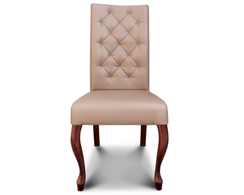 Krzesło smukłe Ludwik oparcie  pikowane w karo. Eco-skóra.