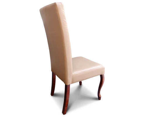 Krzesło smukłe Ludwik oparcie  pikowane w karo. Eco-skóra.