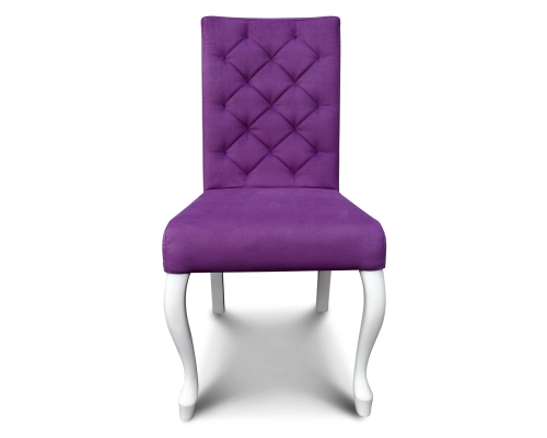 Krzesło smukłe Ludwik oparcie gęsto pikowane w karo.