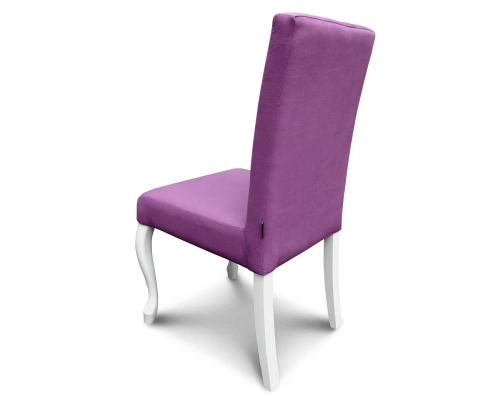 Krzesło smukłe Ludwik oparcie gęsto pikowane w karo.