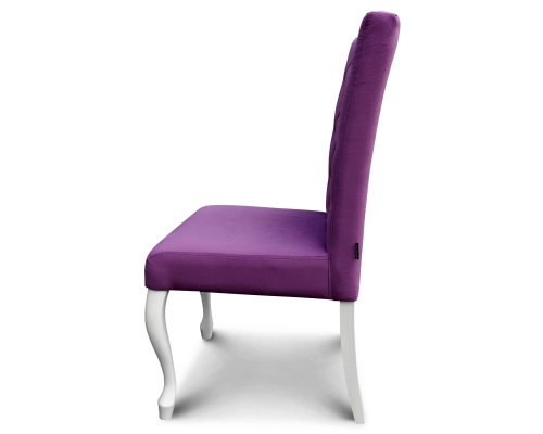 Krzesło smukłe Ludwik oparcie gęsto pikowane w karo.