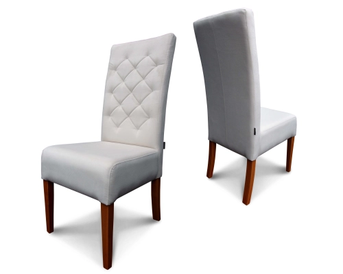 Krzesło restauracyjne grube z oparciem pikowanym w karo