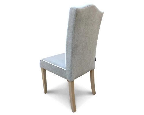 Krzesło smukłe z garbem w oparciu i lamówką