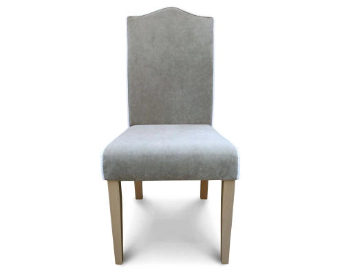 Krzesło smukłe z garbem w oparciu i lamówką