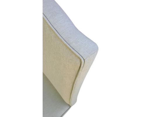 Krzesło Ludwik z garbem. Oparcie gładkie z lamówką. Wys. całkowita 98cm.