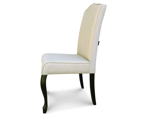 Krzesło Ludwik z garbem. Oparcie gładkie z lamówką. Wys. całkowita 98cm.