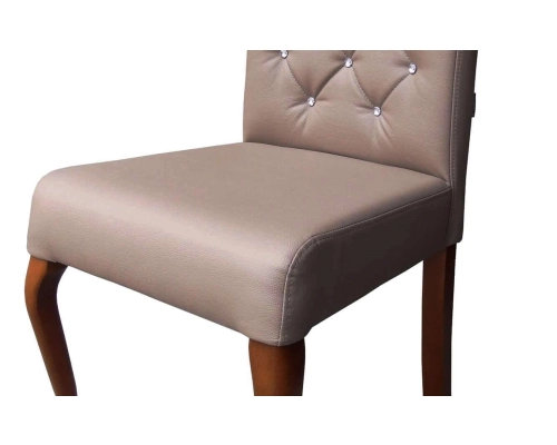 Krzesło smukłe Ludwik oparcie  pikowane w karo. Eco-skóra.