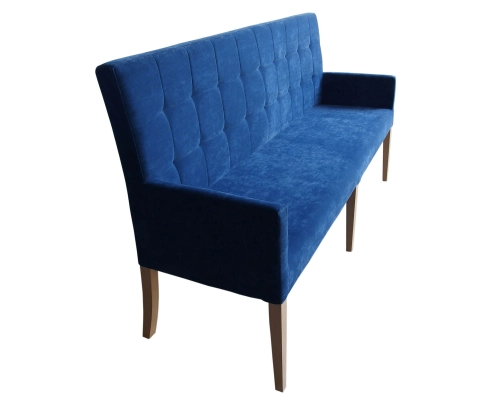 Ławka prosta z podłokietnikami. Wysokość całkowita 98cm