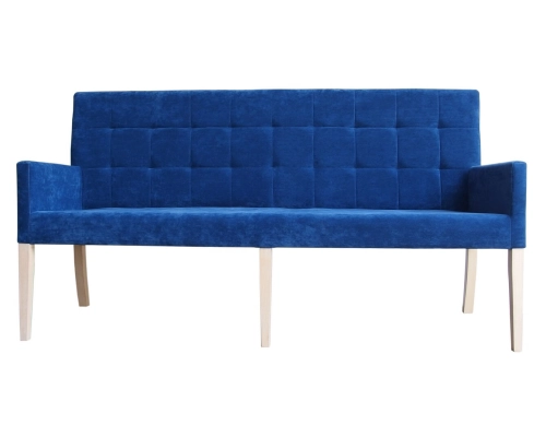 Ławka prosta z podłokietnikami. Wysokość całkowita 98cm