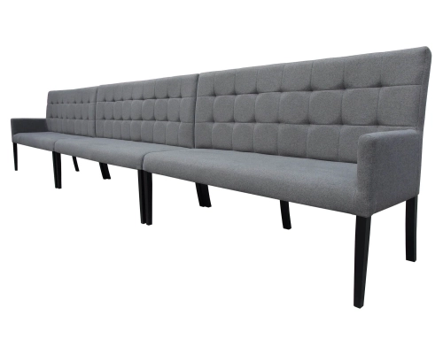 Modułowe ławki z oparciem do restauracji do poczekalni.