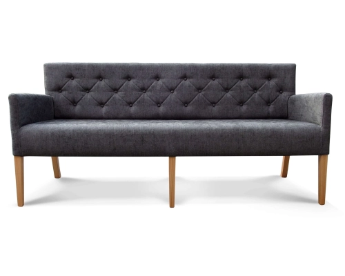 Ławka tapicerowana gruba z podłokietnikami