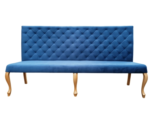 Ławka tapicerowana z oparciem do restauracji do korytarza lub do poczekalni.