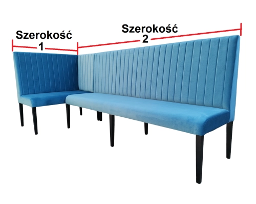 Modułowe ławki narożne z oparciem do restauracji do kuchni