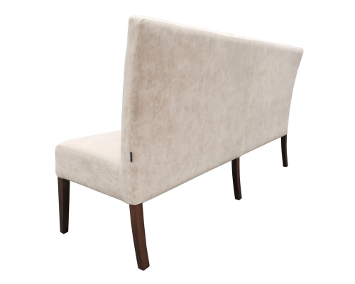 Ławka tapicerowana gruba z oparciem w karo