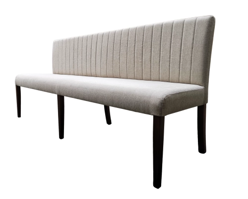 Ławka tapicerowana z oparciem przeszywanym pionowo