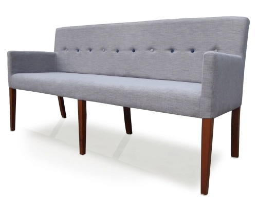 Ławka prosta z podłokietnikami. Wysokość całkowita 85cm