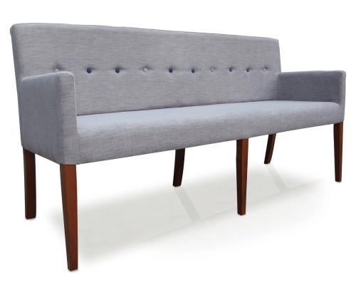 Ławka prosta z podłokietnikami. Wysokość całkowita 85cm