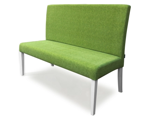 Ławka z oparciem gładkim, niepikowanym. Oparcie 98cm od podłogi.