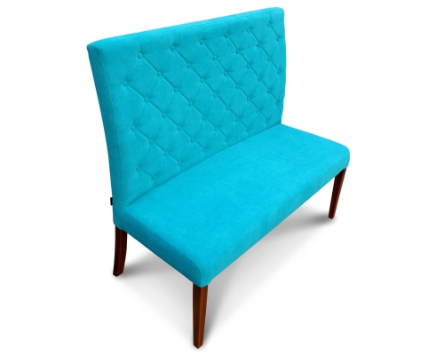 Ławka bez podłokietników o wysokośći 108cm z oparciem pikowanym w karo